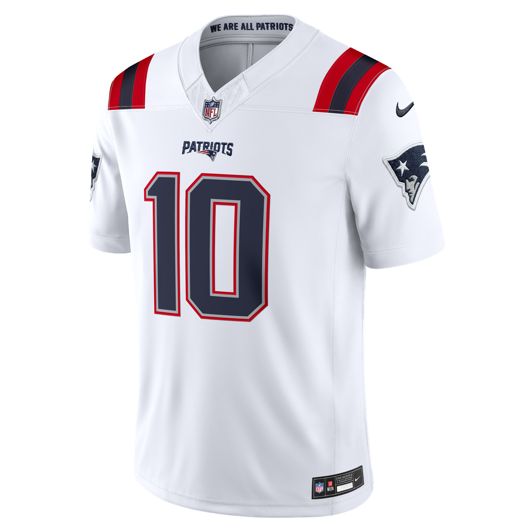 Drake Maye New England Patriots Stitched Jersey - White