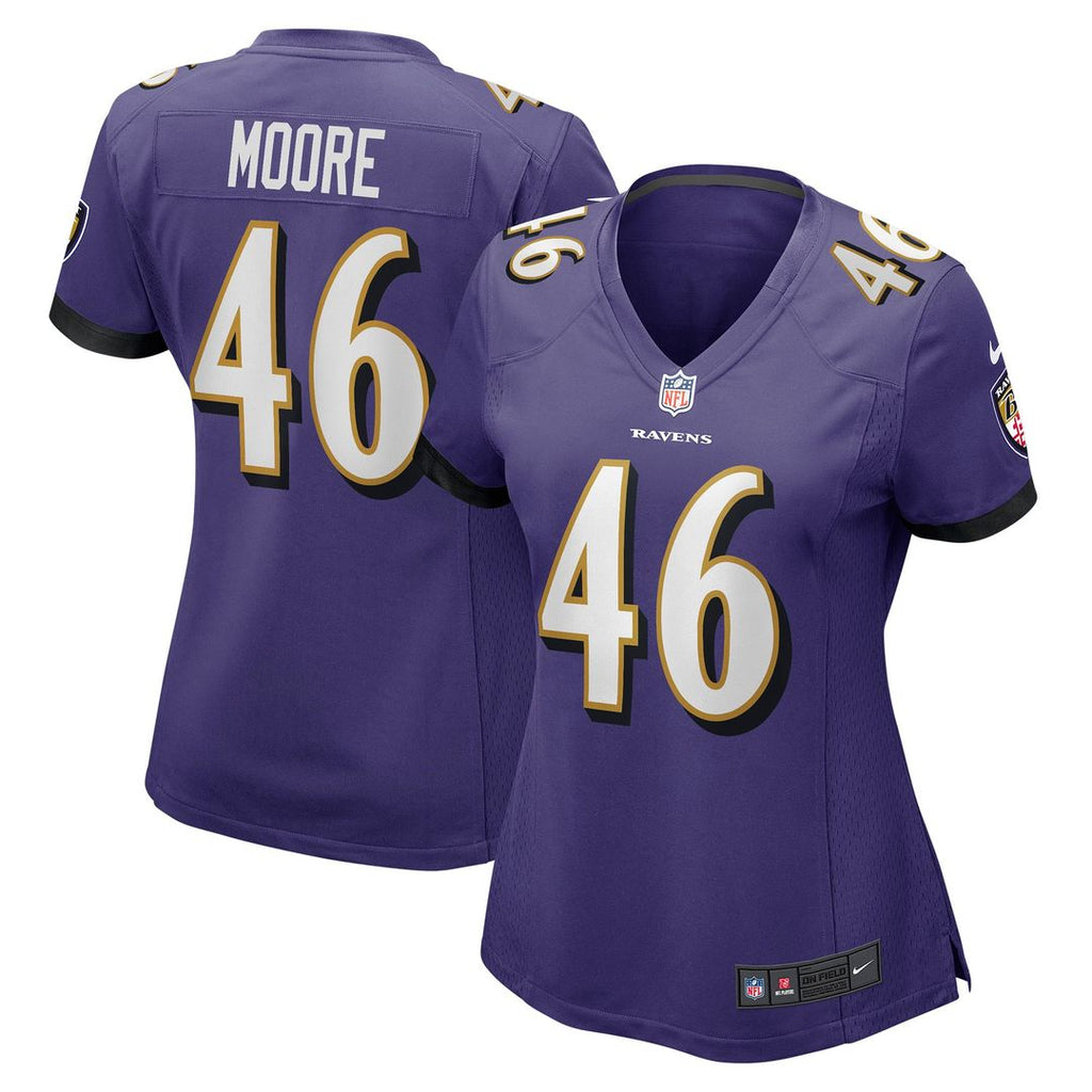 Nick Moore Baltimore Ravens Women's Jersey - Purple