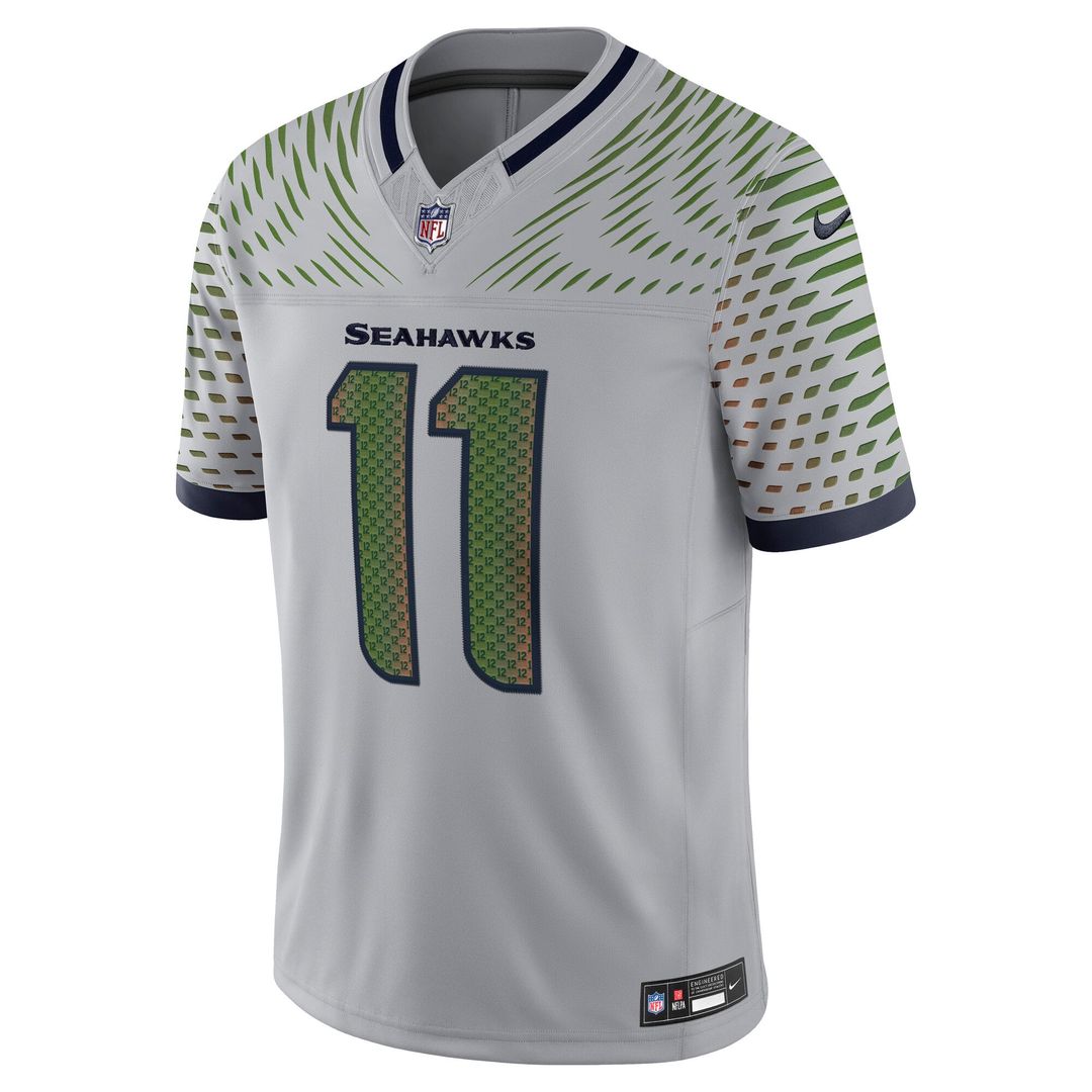 Jaxon Smith-Njigba Seattle Seahawks Rivalries Collection Stitched Jersey - Gray