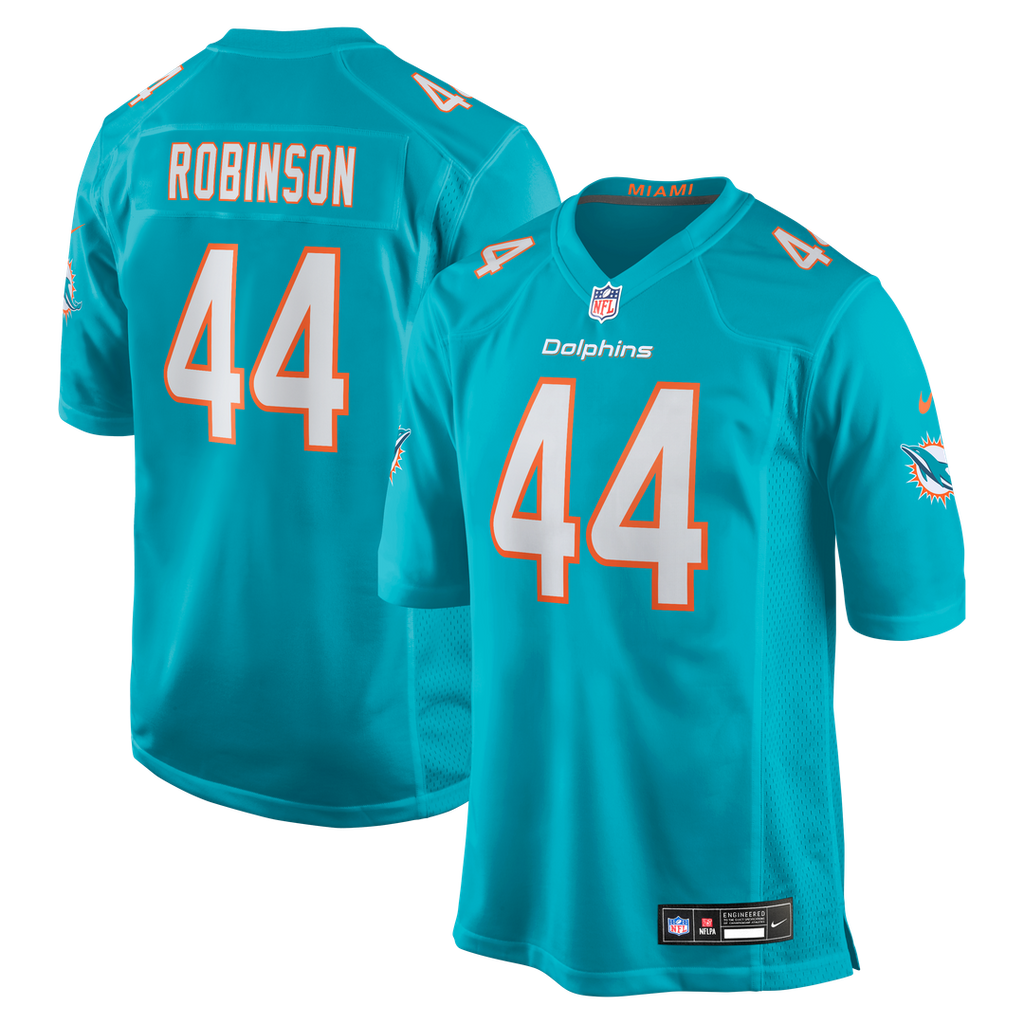 Chop Robinson Miami Dolphins Player Jersey - Aqua