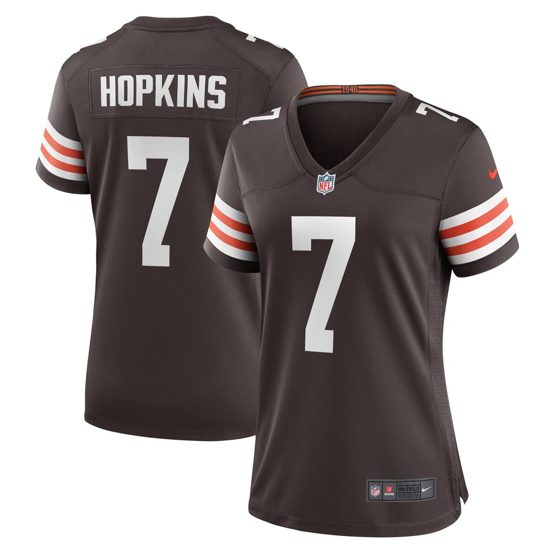Dustin Hopkins Cleveland Browns Women's Team Jersey - Brown