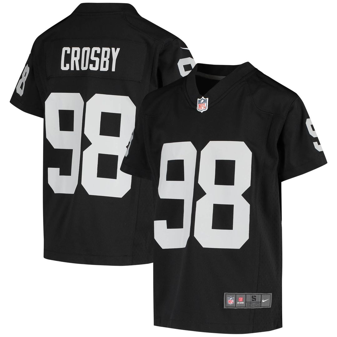 Maxx Crosby Las Vegas Raiders Youth Jersey - Black