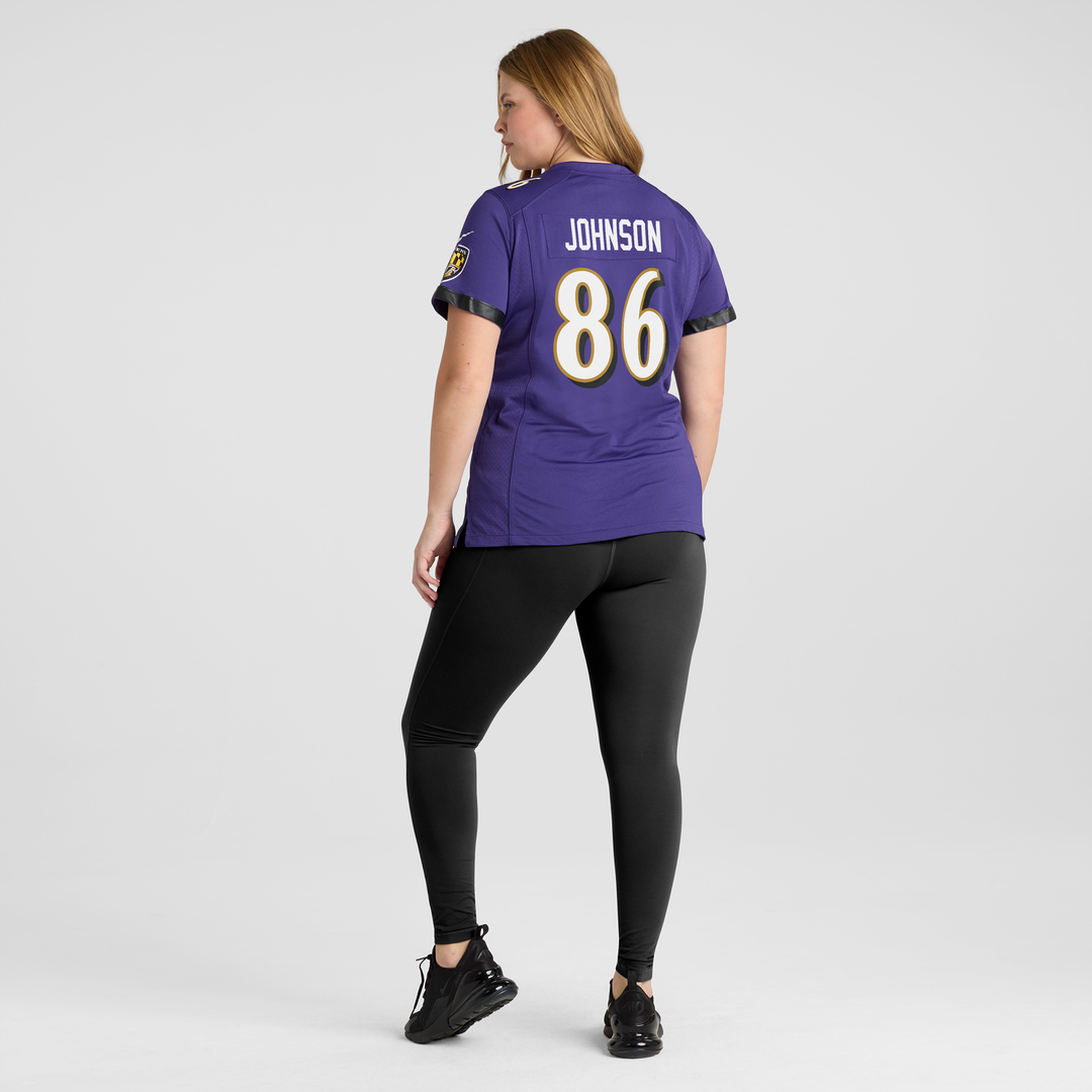 Cornelius Johnson Baltimore Ravens Women's Team Jersey - Purple