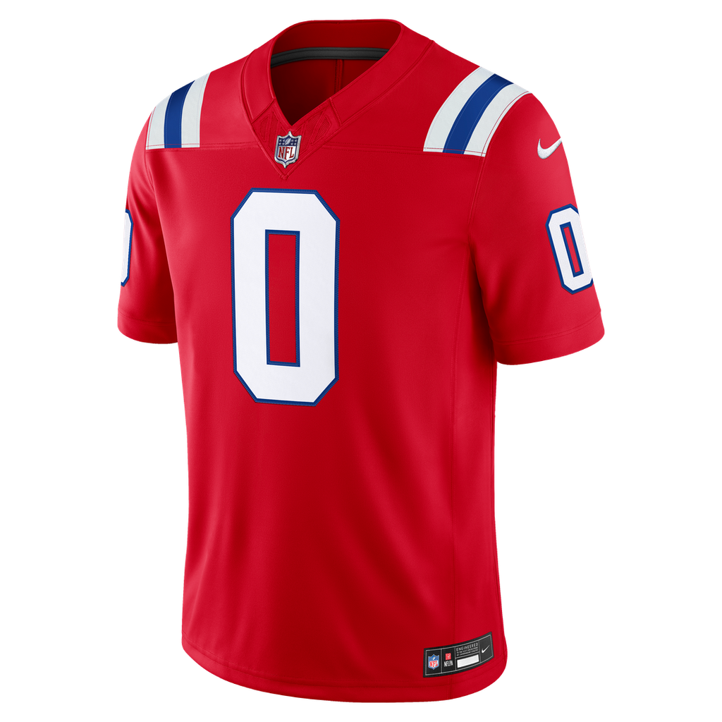 Christian Gonzalez New England Patriots Alternate Stitched Jersey - Red