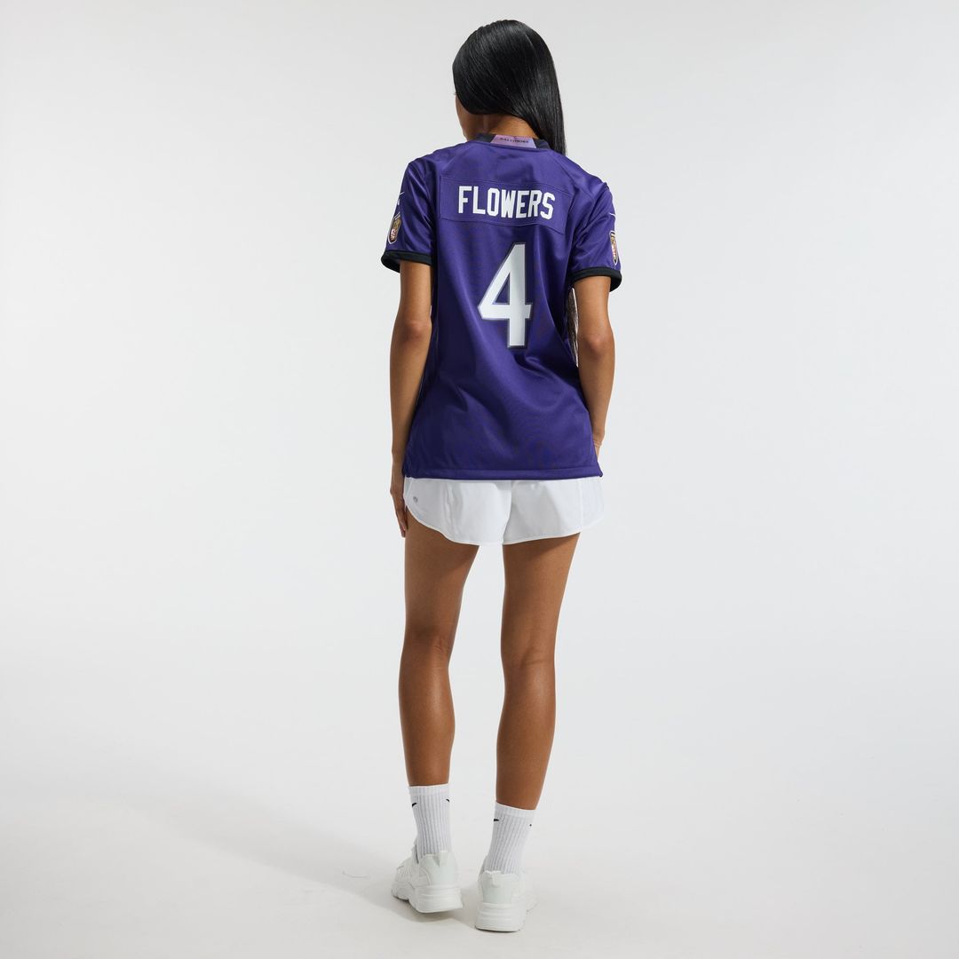 Zay Flowers Baltimore Ravens Women's Team Jersey - Purple