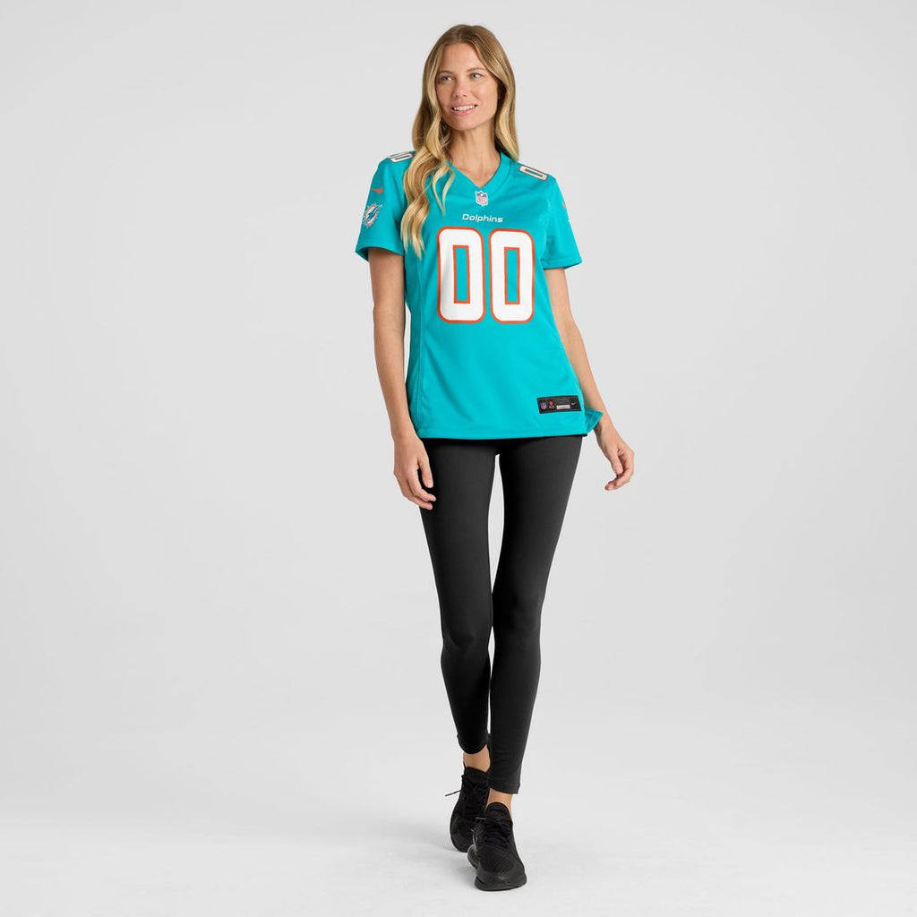 Miami Dolphins Women's Custom Jersey - Aqua