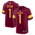 Number 1 Groom Washington Commanders Jersey - Burgundy