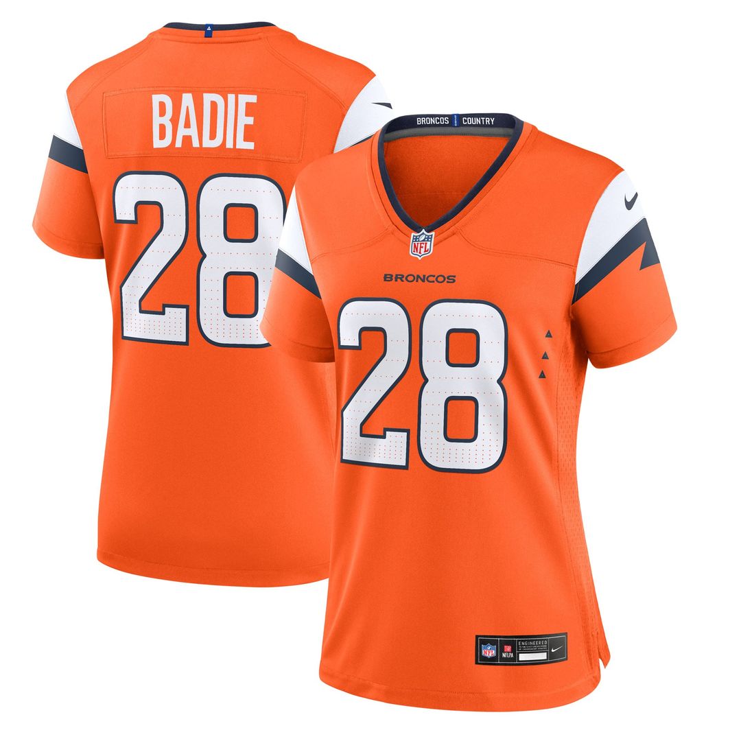Tyler Badie Denver Broncos Women's Team Jersey - Orange
