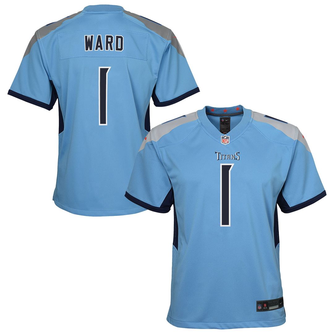 Cameron Ward Tennessee Titans Youth Team Jersey - Light Blue