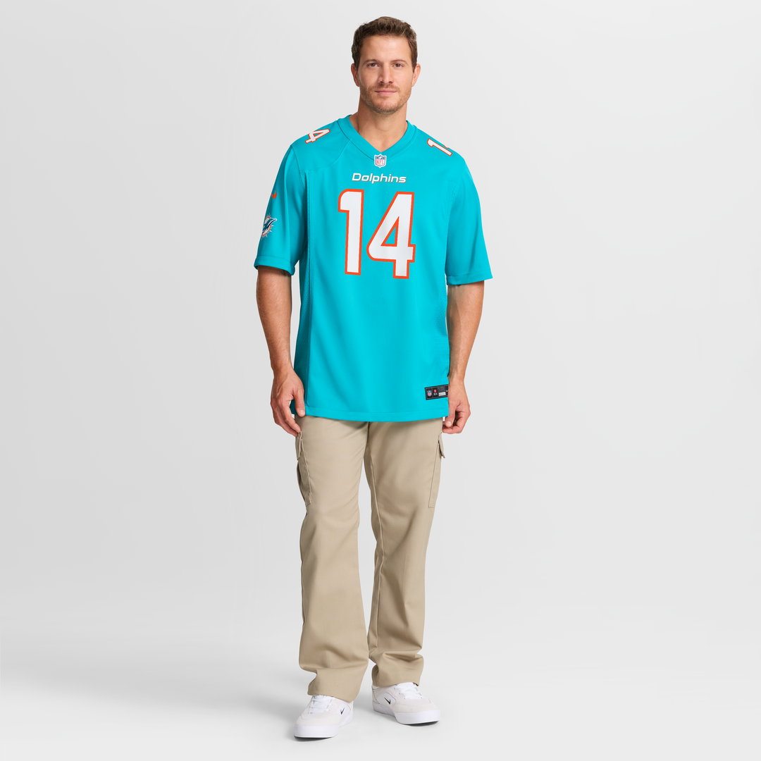 Quinn Ewers Miami Dolphins Team Jersey - Aqua