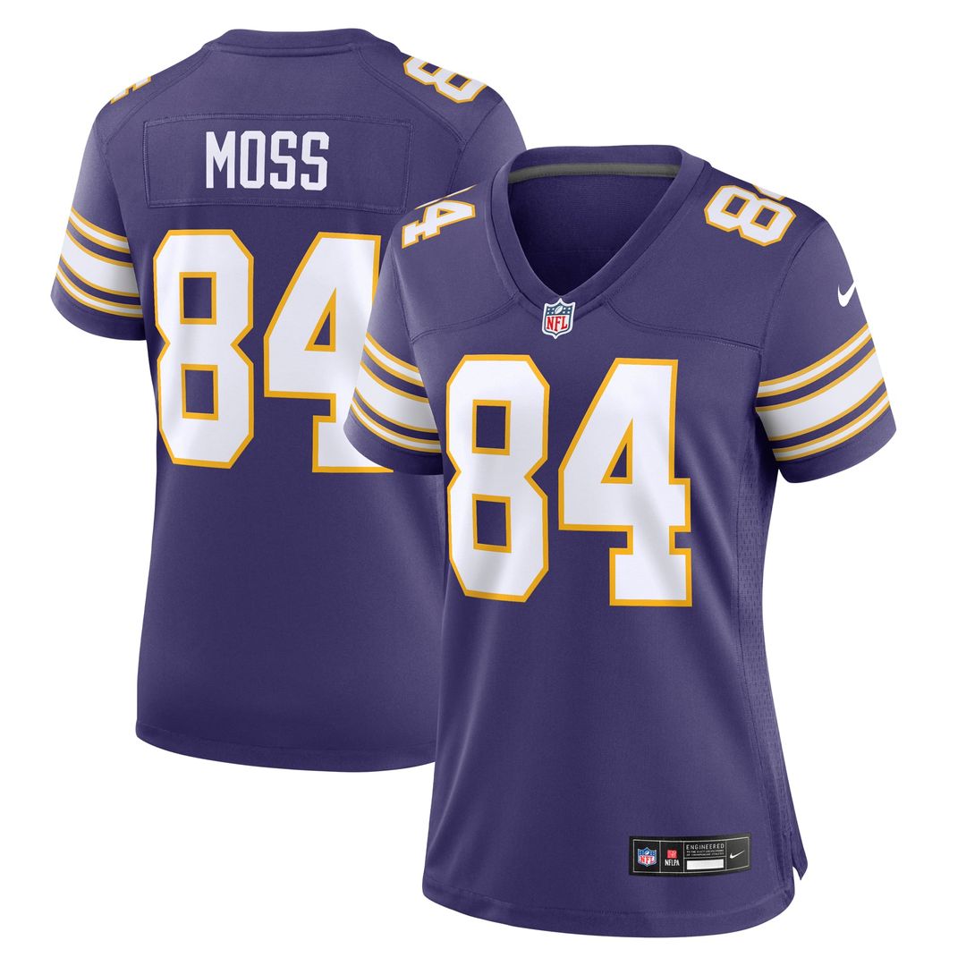 Randy Moss Minnesota Vikings Women's Classic Retired Player Jersey - Purple