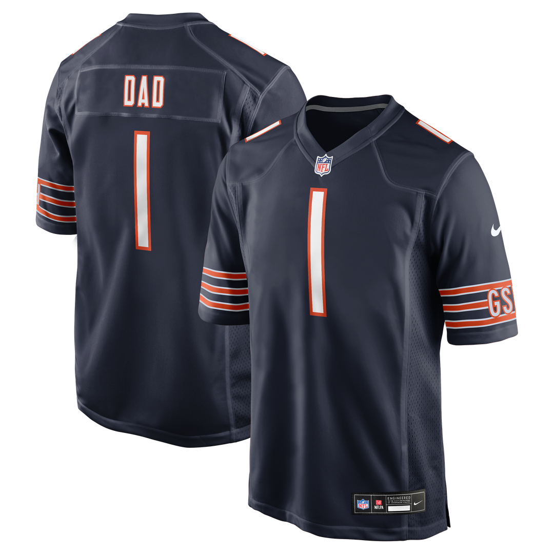 Number 1 Dad Chicago Bears Jersey - Navy