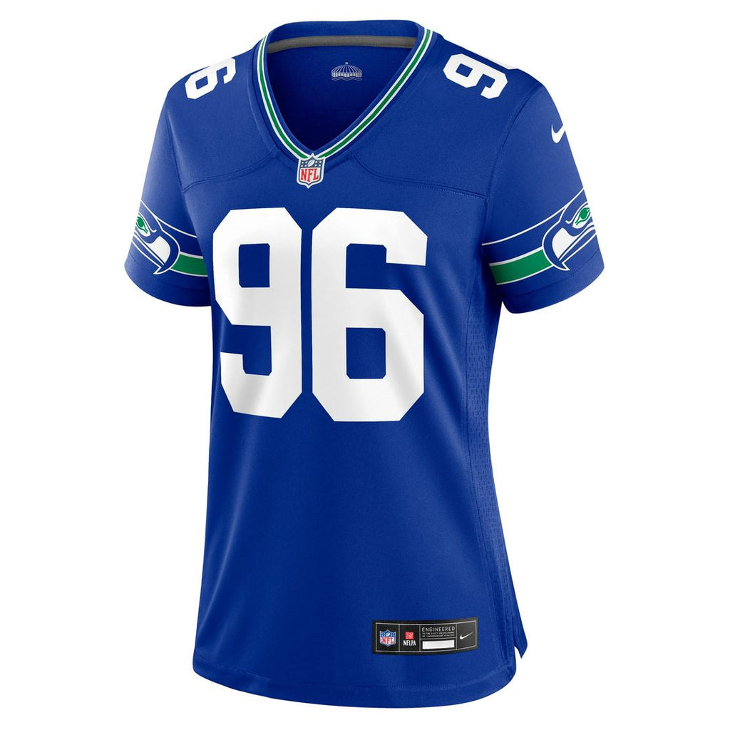 Cortez Kennedy Seattle Seahawks Women's Throwback Player Jersey - Royal