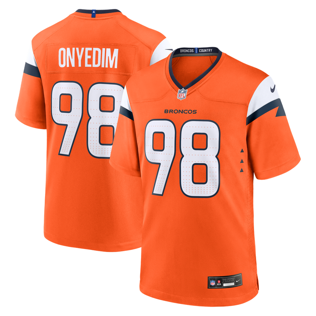Tyler Onyedim Denver Broncos Jersey - Orange