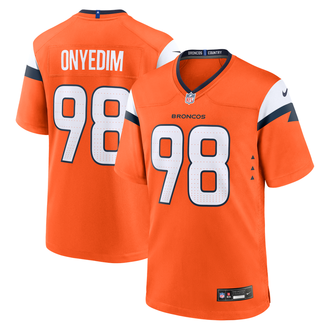 Tyler Onyedim Denver Broncos Jersey - Orange