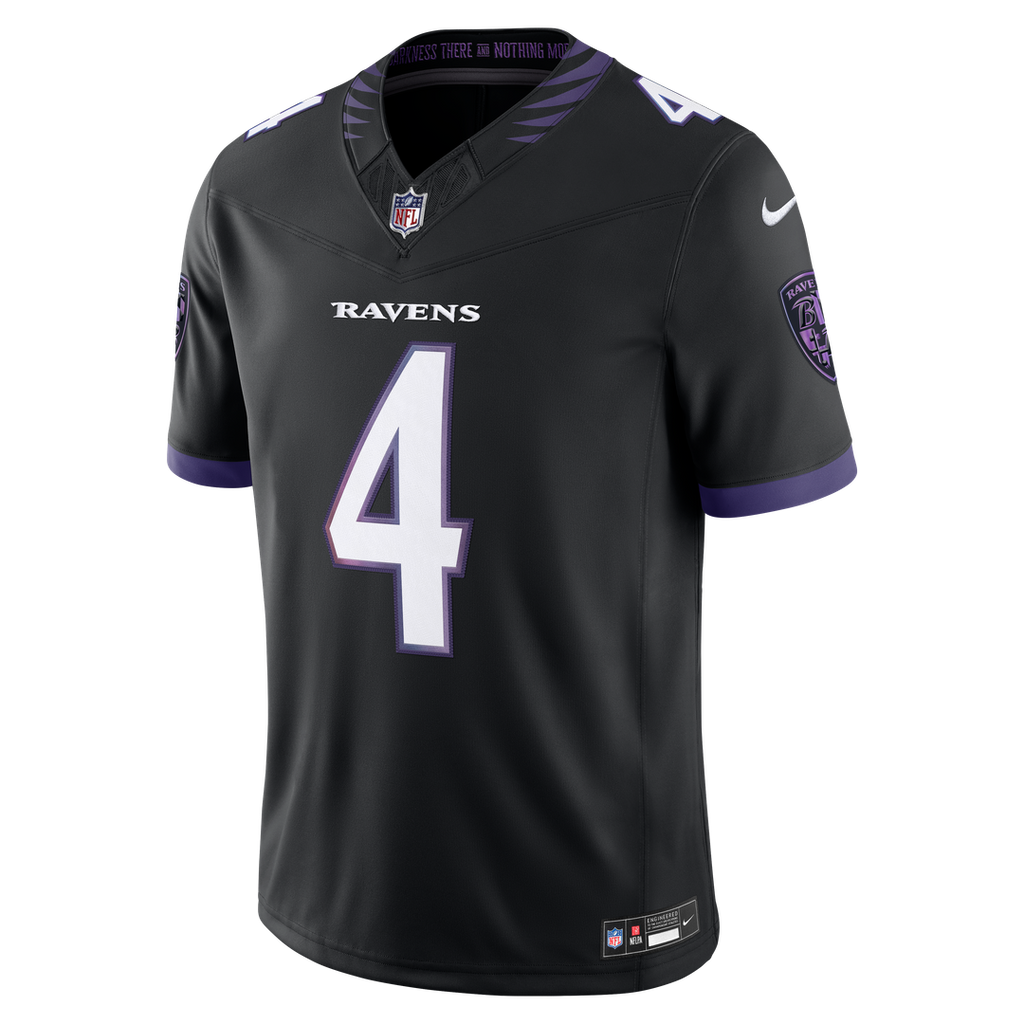 Zay Flowers Baltimore Ravens Alternate Alternate Stitched Jersey - Black