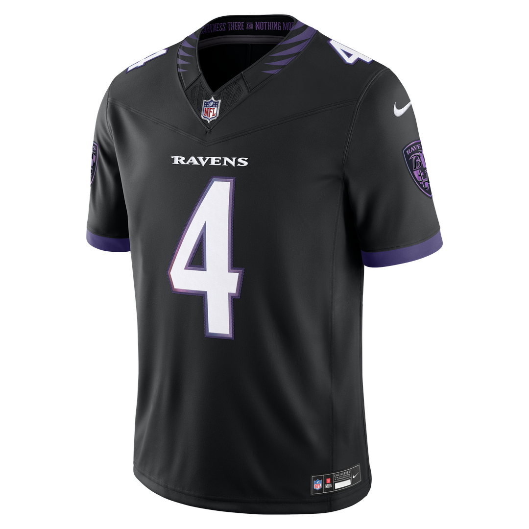 Zay Flowers Baltimore Ravens Alternate Alternate Stitched Jersey - Black