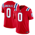 Christian Gonzalez New England Patriots Alternate Stitched Jersey - Red