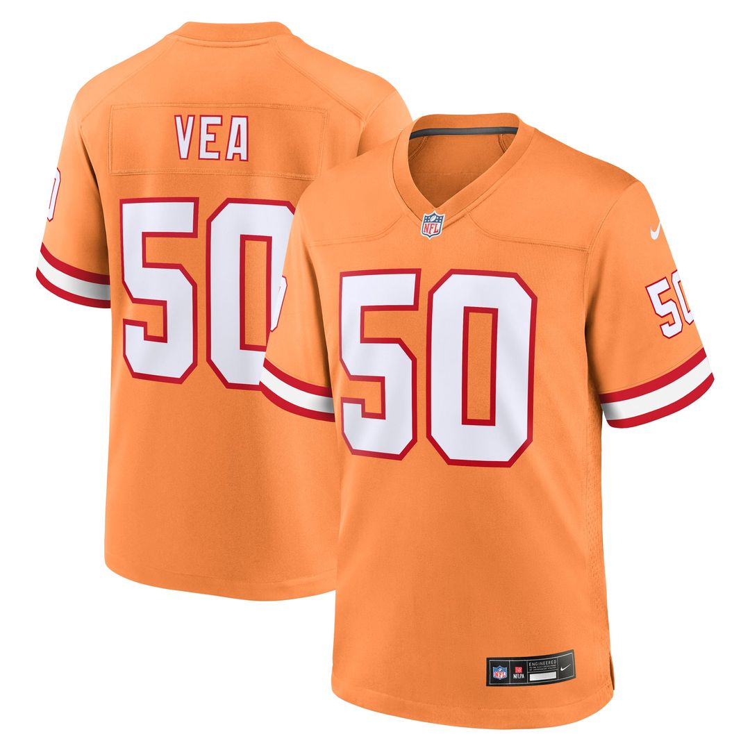 Vita Vea Tampa Bay Buccaneers Throwback Jersey - Orange