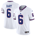 Jaxson Dart New York Giants Vintage White Stitched Jersey - White