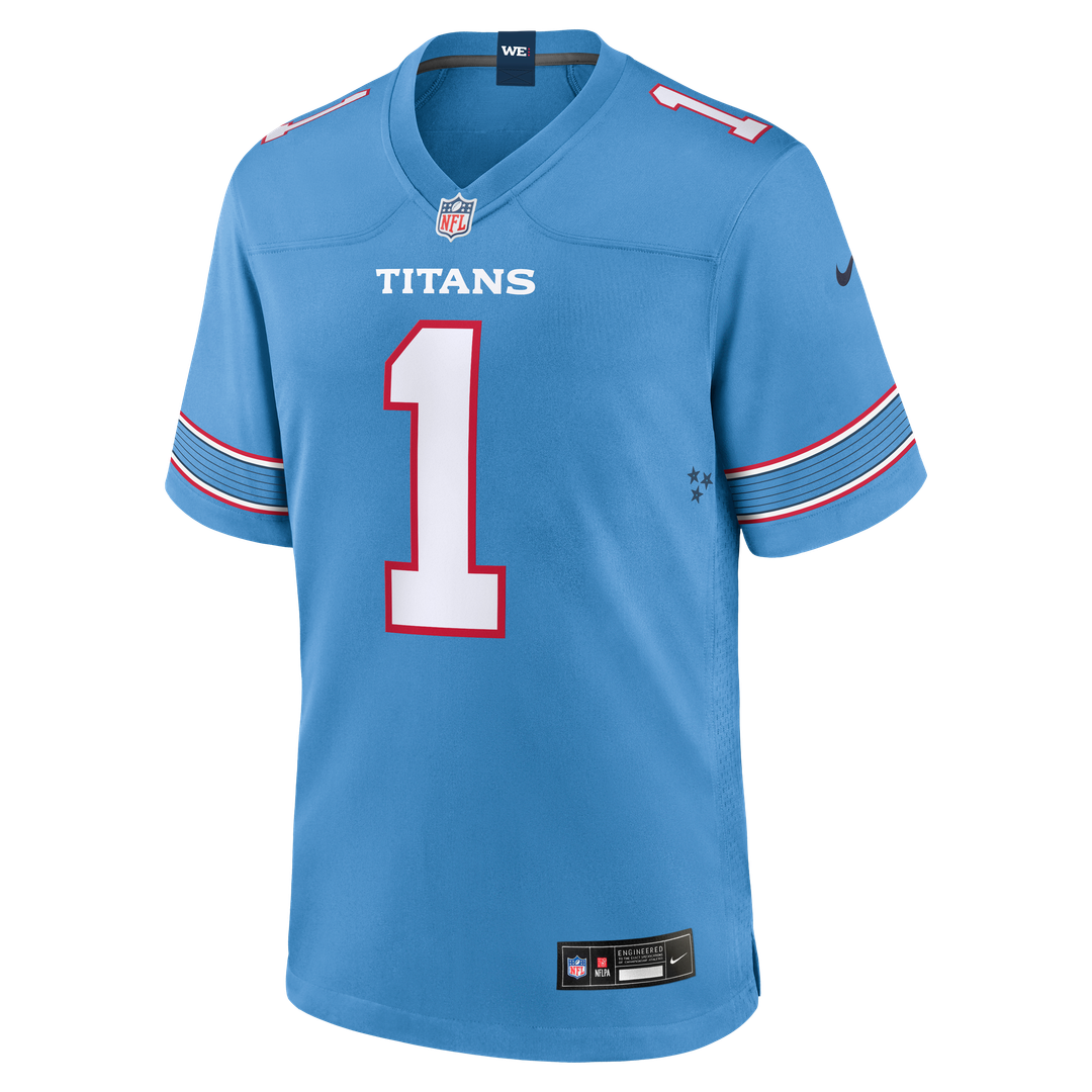 Cameron Ward Tennessee Titans Jersey - Light Blue