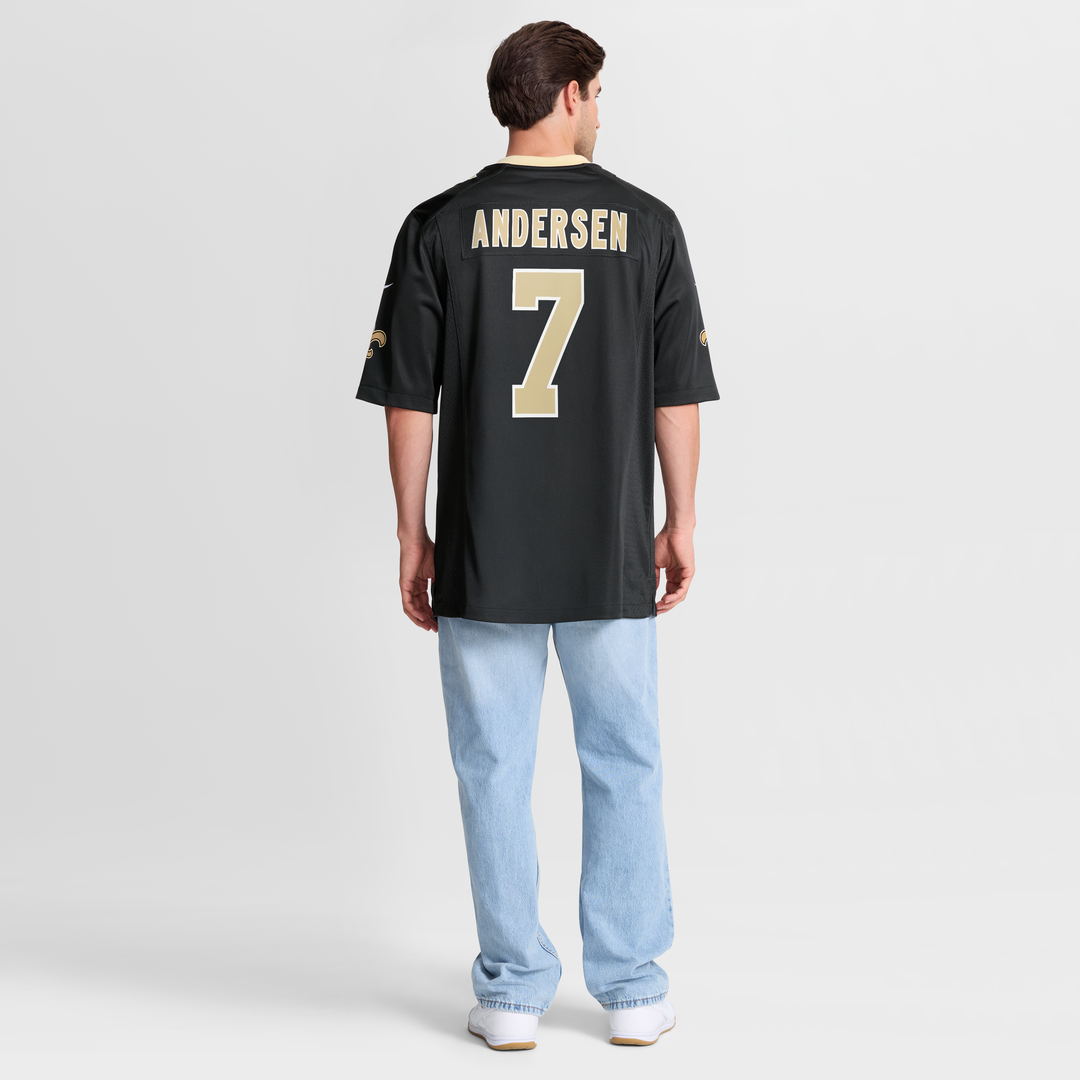 Morten Andersen New Orleans Saints Game Retired Player Jersey - Black