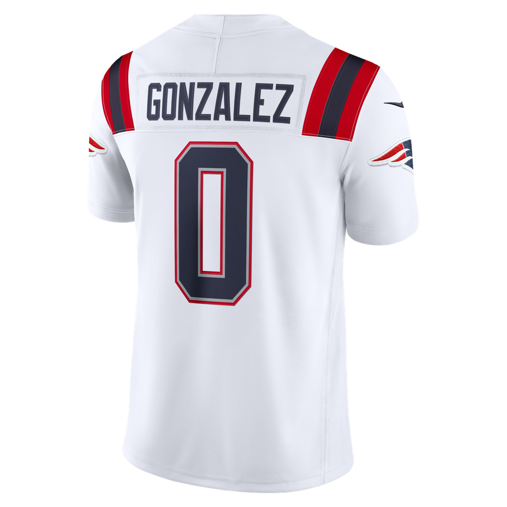Christian Gonzalez New England Patriots Alternate Stitched Jersey - Red