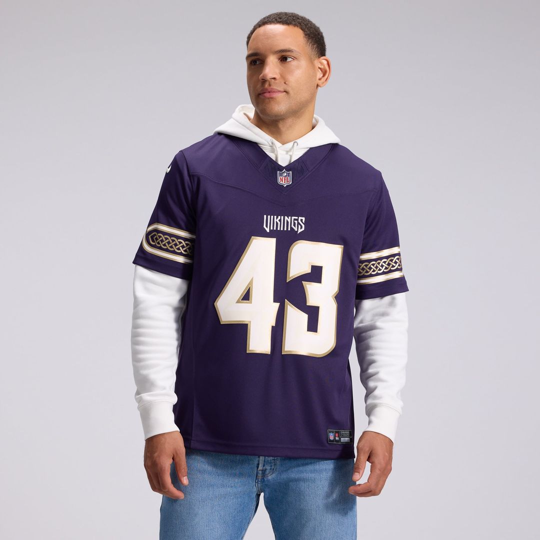 Andrew Van Ginkel Minnesota Vikings 2026 Rivalries Collection Stitched Jersey - Purple