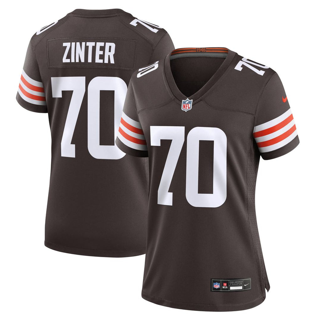 Zak Zinter Cleveland Browns Women's Jersey - Brown