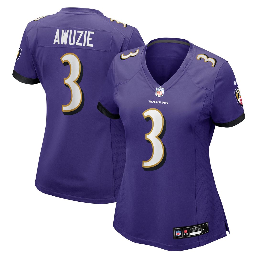 Chidobe Awuzie Baltimore Ravens Women's Team Jersey - Purple