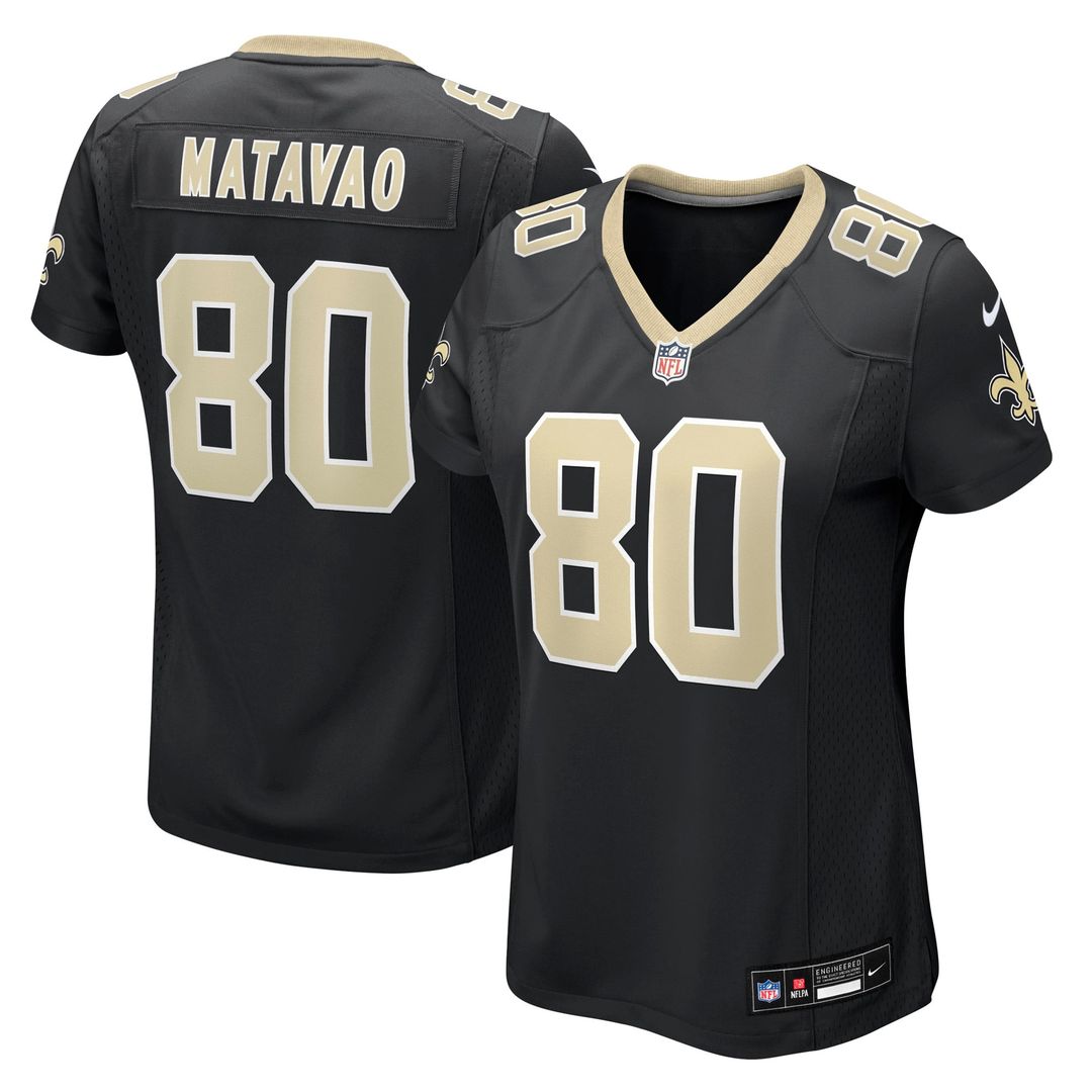 Moliki Matavao New Orleans Saints Women's Team Jersey - Black