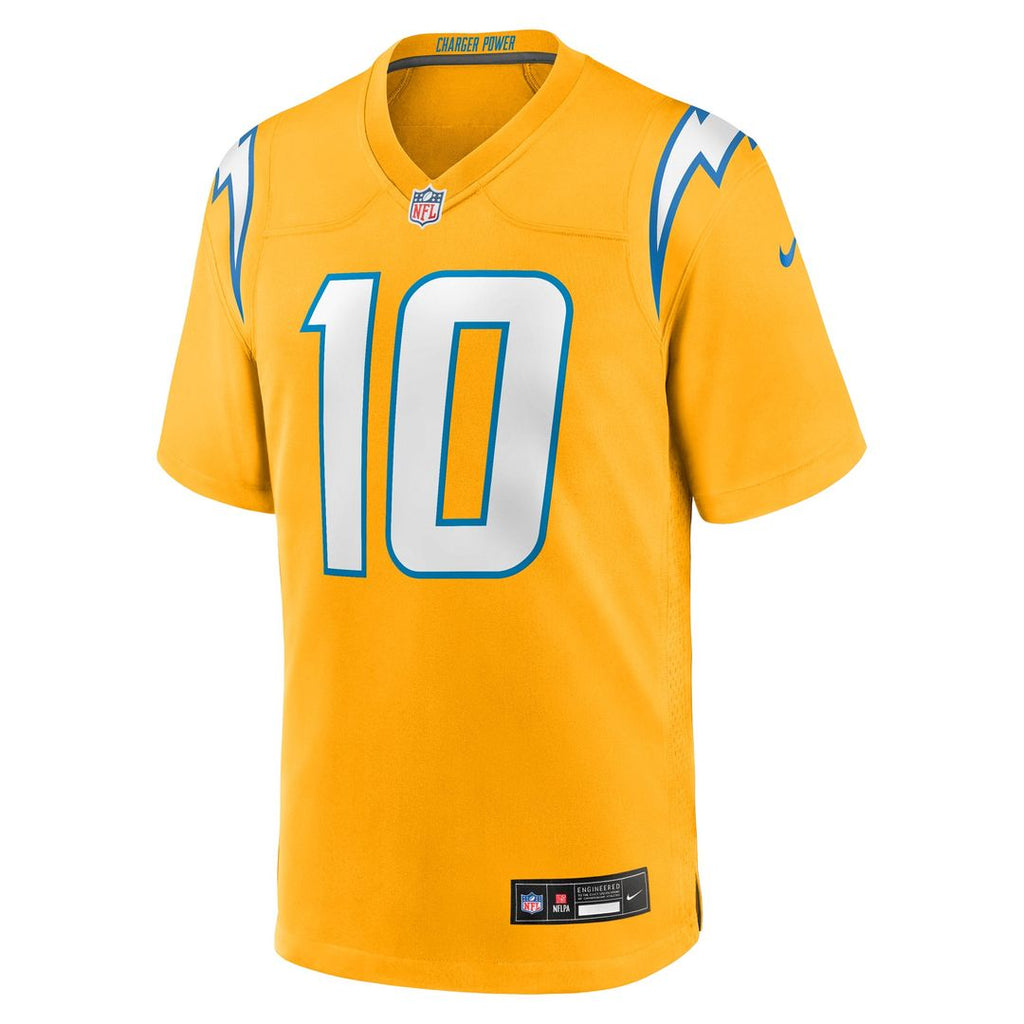 Justin Herbert Los Angeles Chargers Youth Alternate Charger Power Jersey - Gold