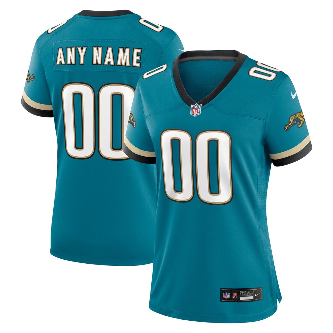 Jacksonville Jaguars Women's Prowler Throwback Custom Jersey - Teal