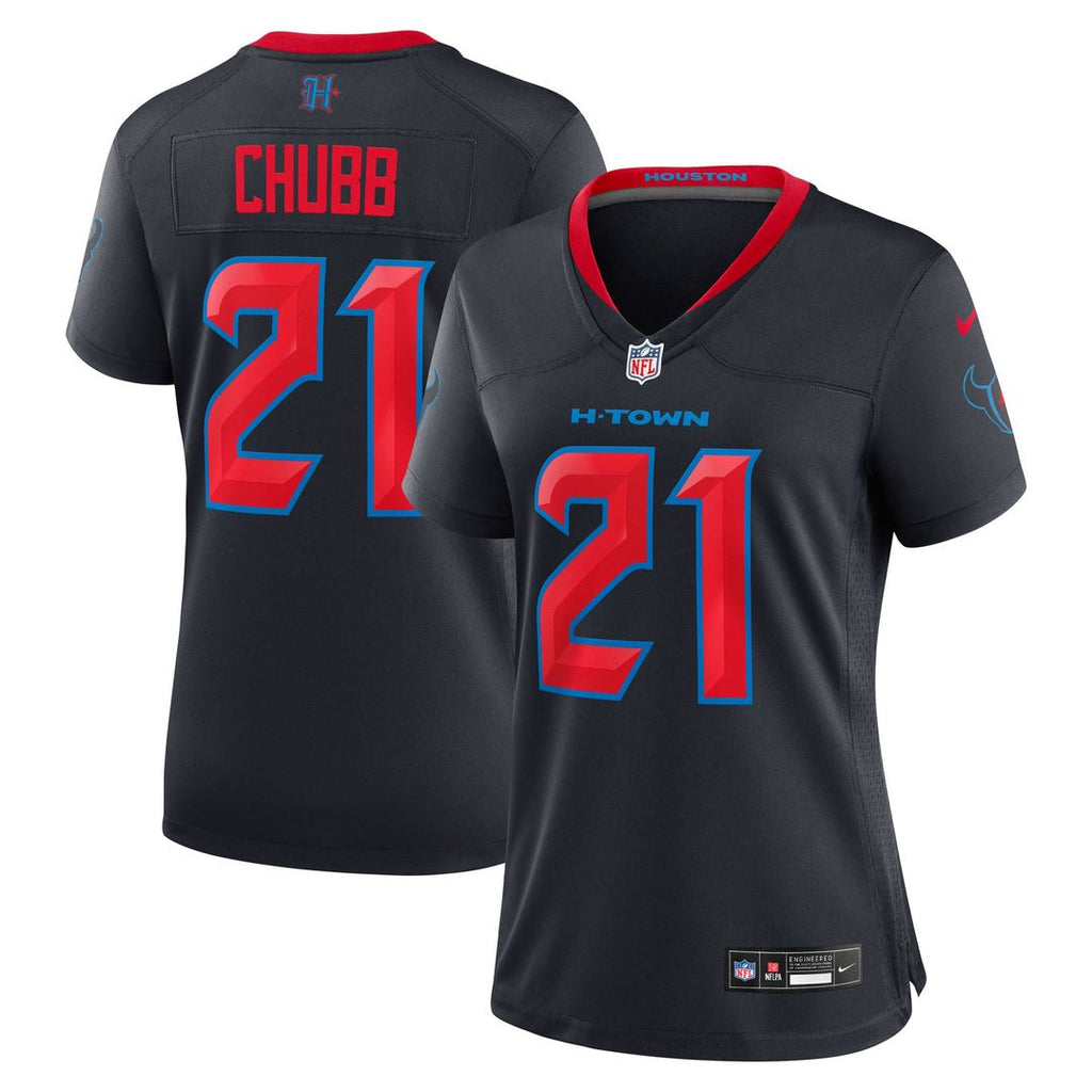 Nick Chubb Houston Texans Women's Jersey - Navy