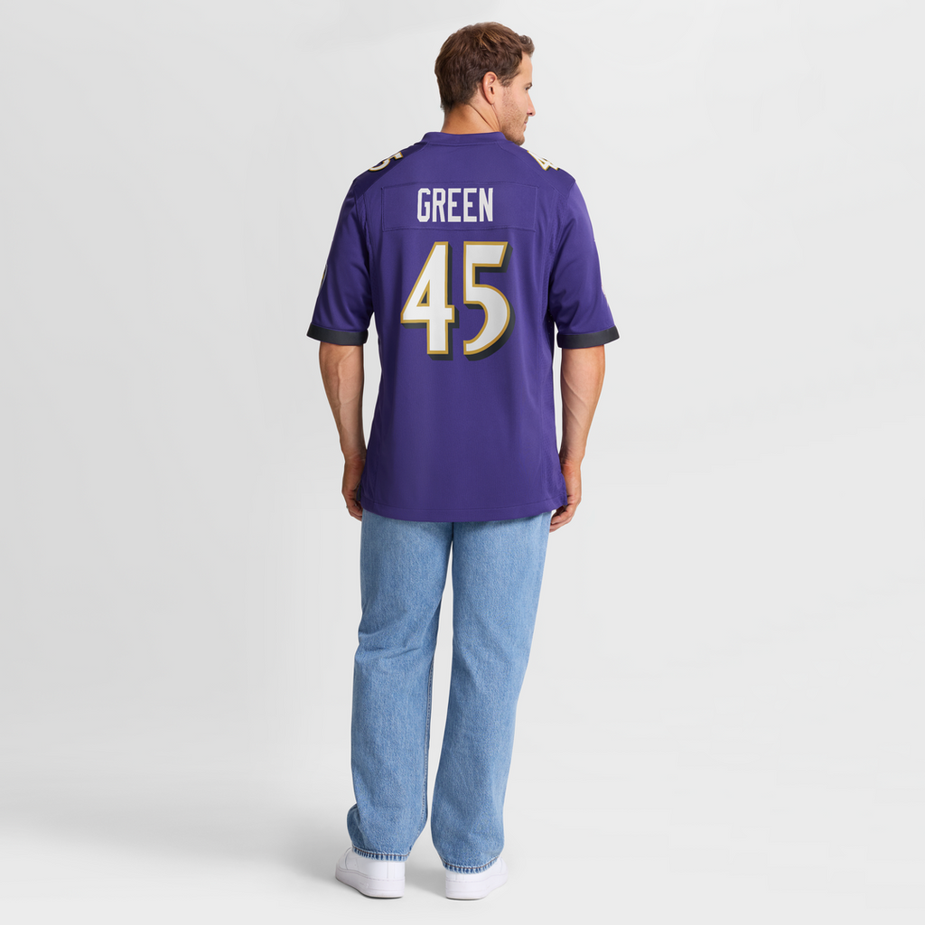 Mike Green Baltimore Ravens Team Jersey - Purple