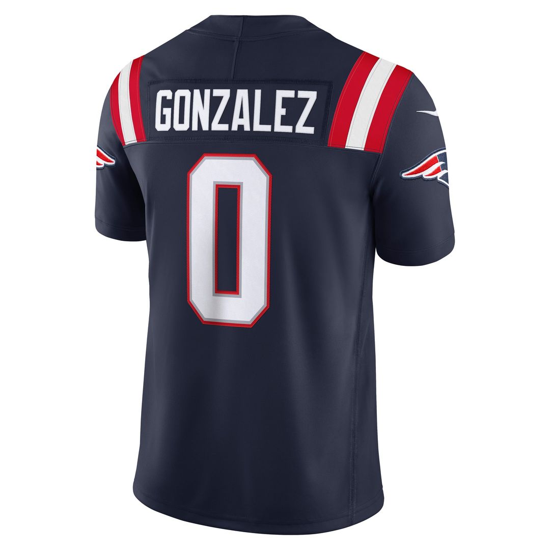 Christian Gonzalez New England Patriots Alternate Stitched Jersey - Red