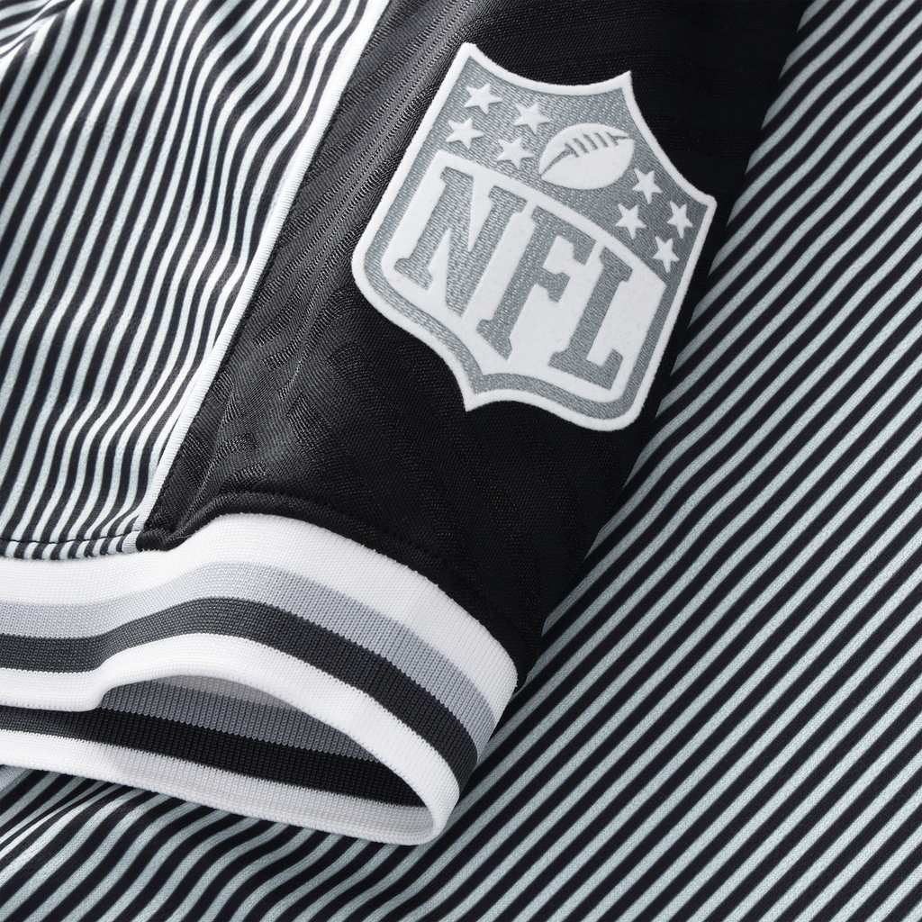 Las Vegas Raiders Youth Football x Football Collared Fan Top - Silver/Black