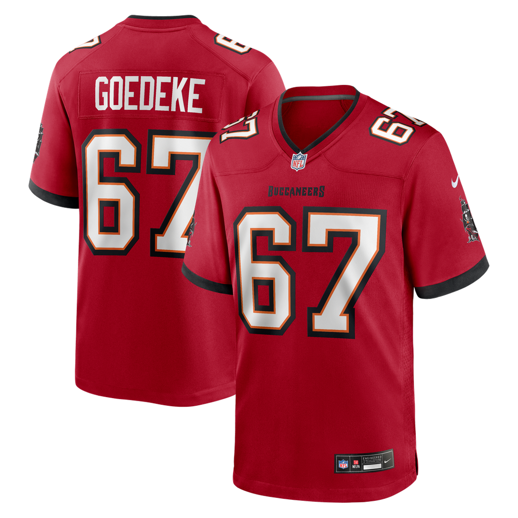 Luke Goedeke Tampa Bay Buccaneers Jersey - Red