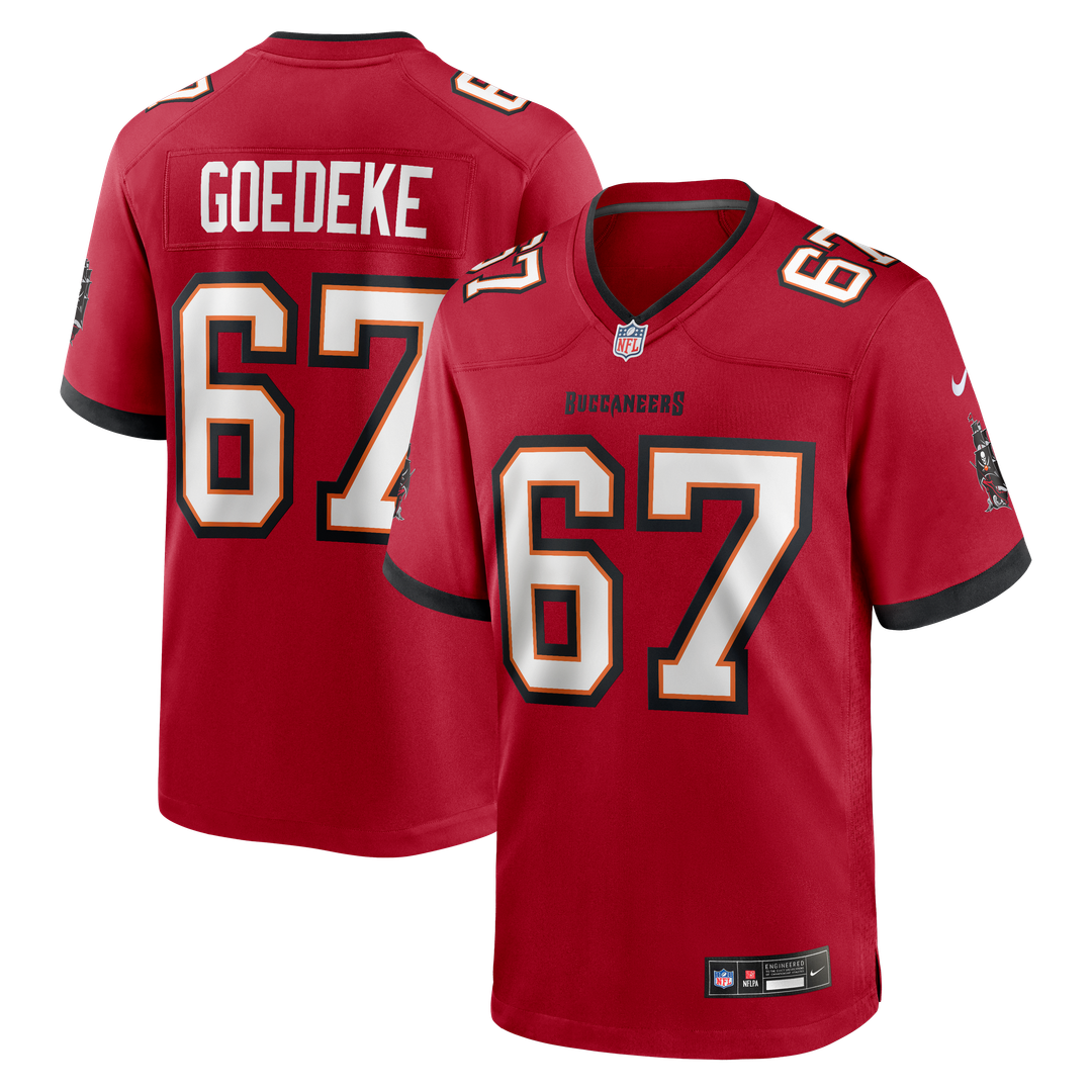 Luke Goedeke Tampa Bay Buccaneers Jersey - Red