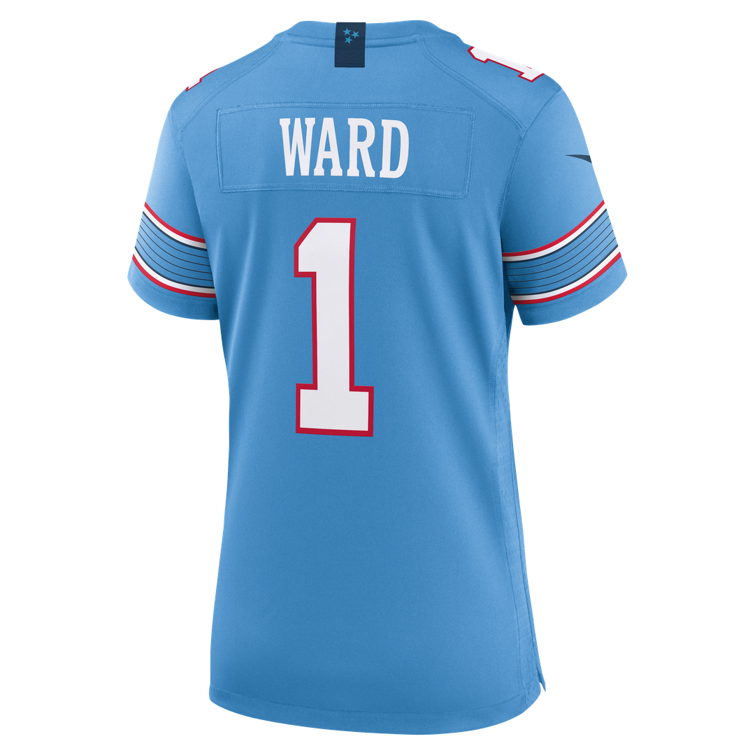 Cameron Ward Tennessee Titans Women's Jersey - Light Blue