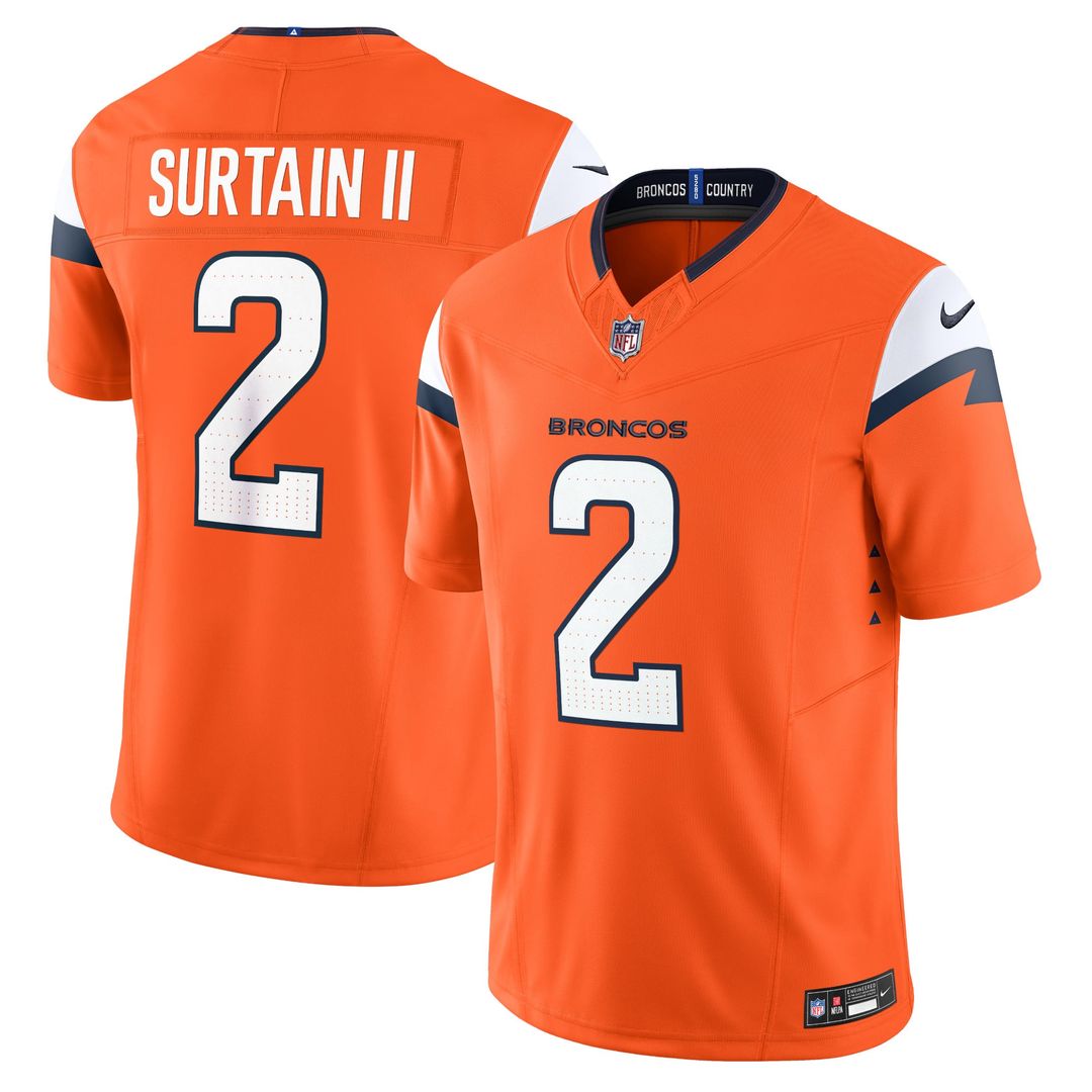 Patrick Surtain II Denver Broncos Team Jersey - Orange