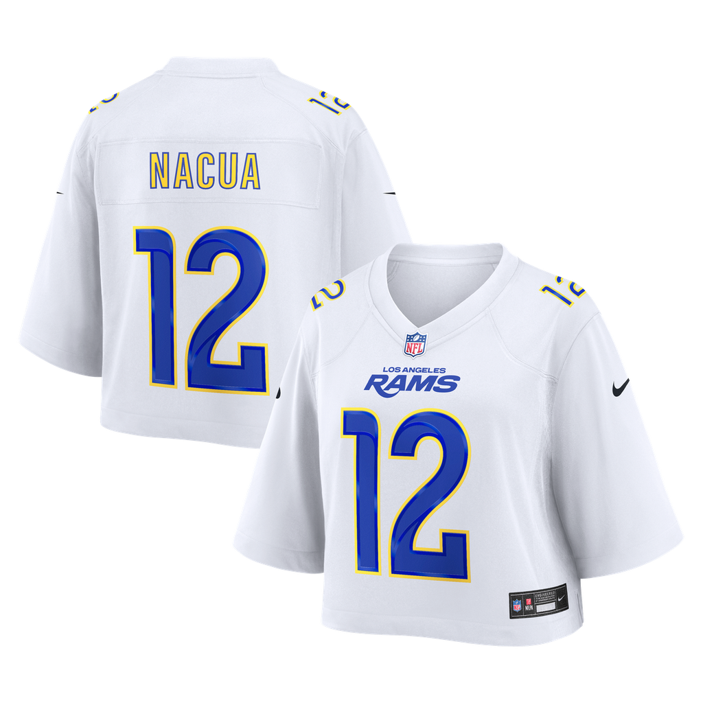 Puka Nacua Los Angeles Rams Women's Cropped Fashion Jersey - White
