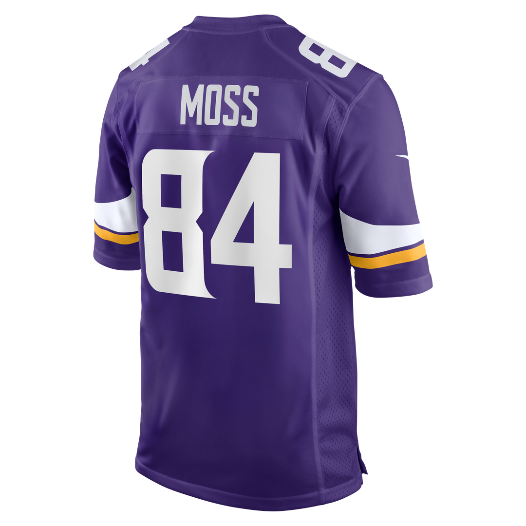 Randy Moss Minnesota Vikings Game Retired Player Jersey - Purple