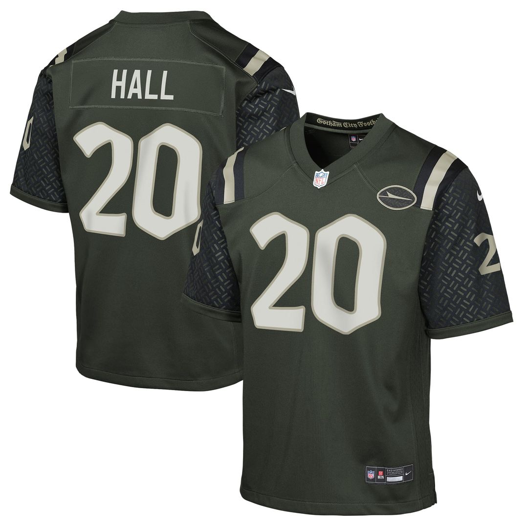 Breece Hall New York Jets Youth 2025 Rivalries Collection Jersey - Gotham Green