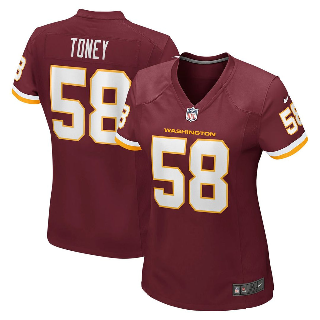 Shaka Toney Washington Football Team Women's Jersey - Burgundy