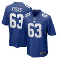 Jake Kubas New York Giants Team Jersey - Royal