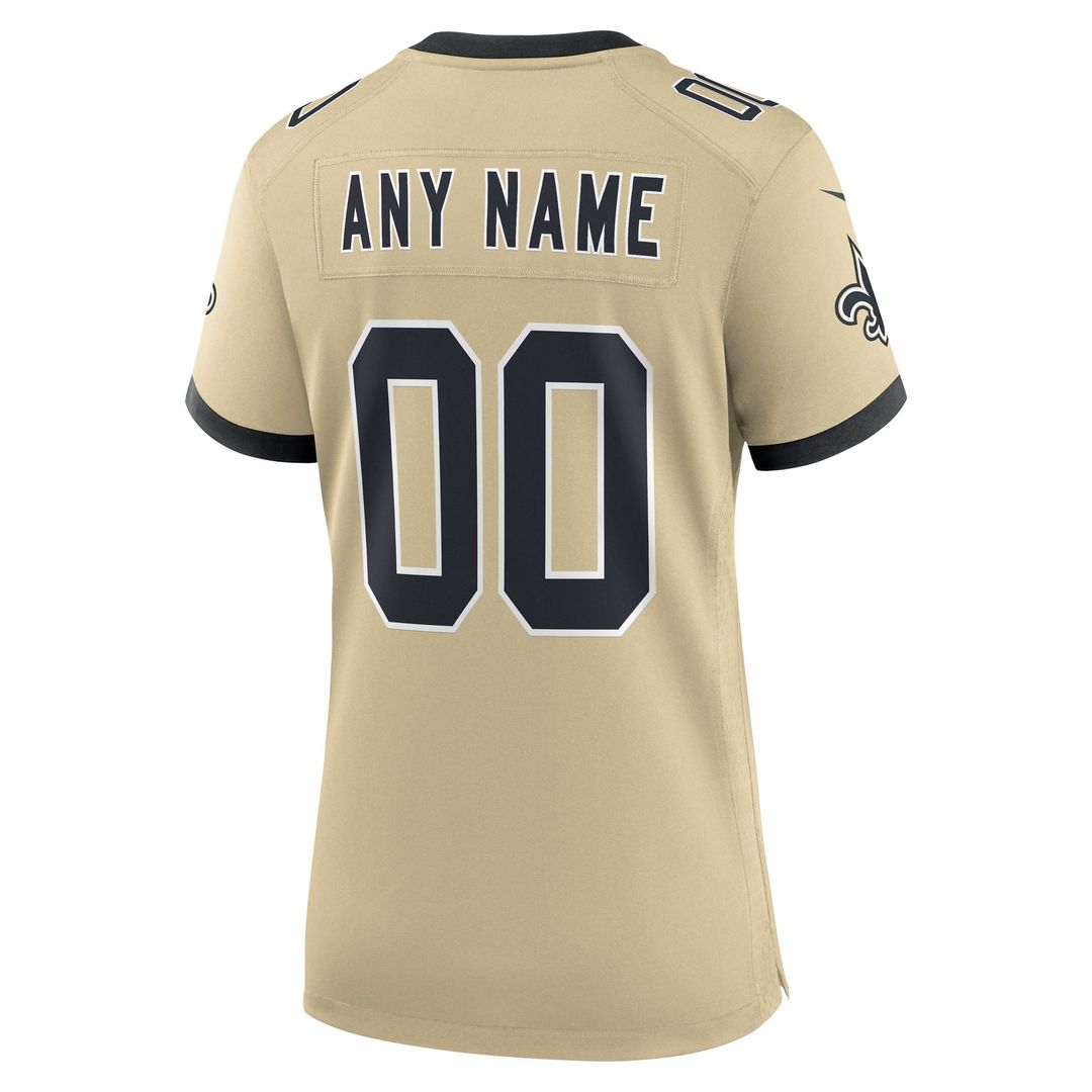 New Orleans Saints Women's Gameday Golds Alternate Custom Jersey - Gold