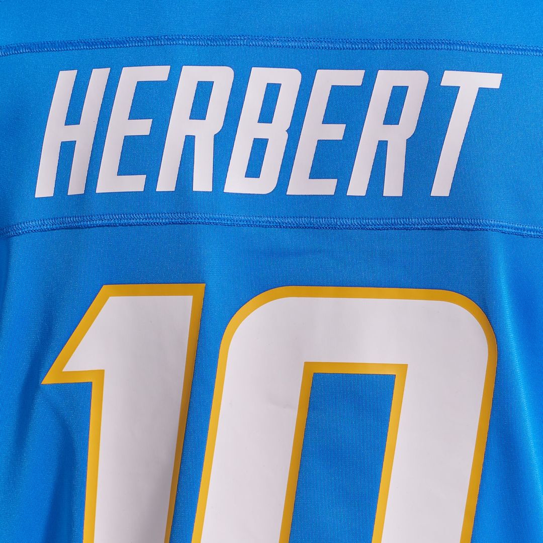 Justin Herbert Los Angeles Chargers Player Jersey - Powder Blue