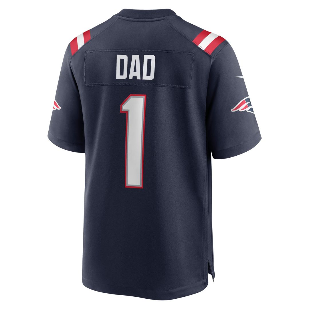 Number 1 Dad New England Patriots Jersey - Navy