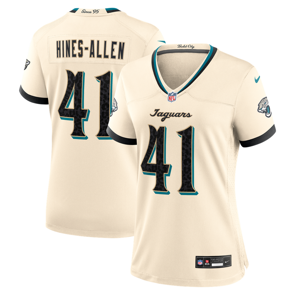 Josh Hines-Allen Jacksonville Jaguars Women's 2026 Rivalries Collection Jersey - Natural